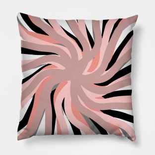 Geometric. vane. pink. white. black. colorful. abstract. Pillow