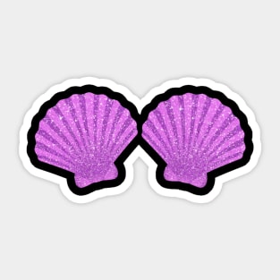 Mermaid Seashell Bra Stickers for Sale