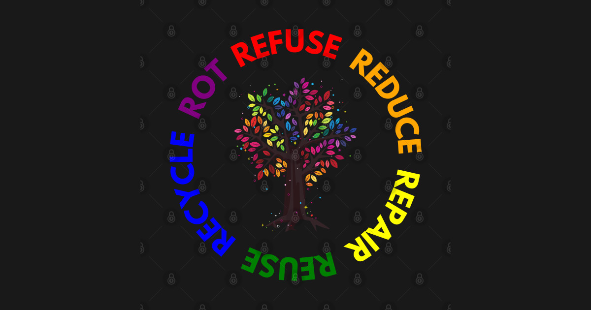Refuse Reduce Repair Reuse Recycle Rot - Rainbow Tree - Reduce Reuse ...
