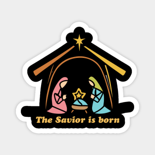 The Christmas nativity scene design Magnet