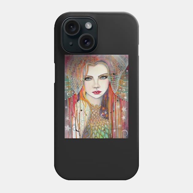 Gypsy Boho Contemporary Art Beautiful Woman Fantasy Artwork Phone Case by robmolily