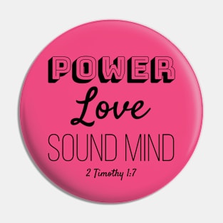 Power, love, sound mind bible quote Pin