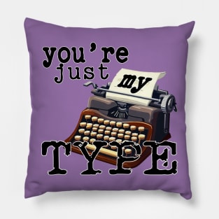 You're just my Type No 2 - Pun Text Design Pillow