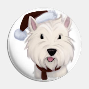 Cute West Highland White Terrier Drawing Pin