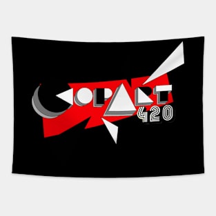 CopArt420 Logo Vamp Noir Design Tapestry