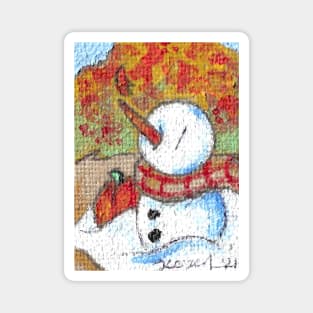 November Snowman Magnet