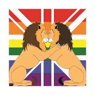 I promote the LGBT community in England with gay lions T-Shirt