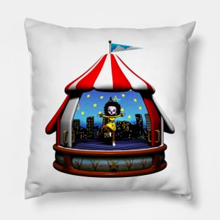 Music Box Clown Pillow