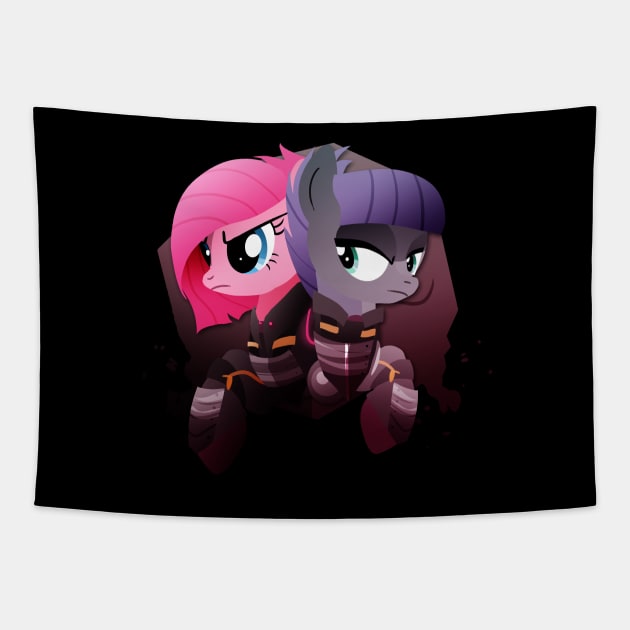 Warrior Pinkie Pie and Maud Pie Tapestry by Ilona's Store