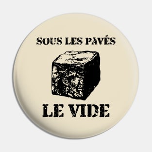 Sous les pavés, le vide Pin