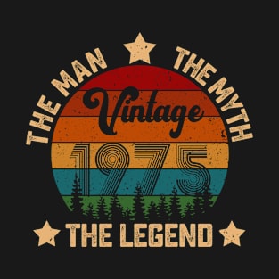 Father's Day Shirt Vintage 1975 The Men Myth Legend 45th Birthday Gift T-Shirt