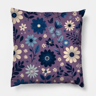 Purple Floral Pillow