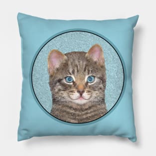 Gray Tabby Cat Pillow