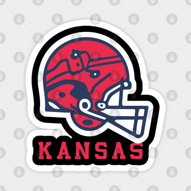 Kansas Football Team Helmet Magnet by Coolthings