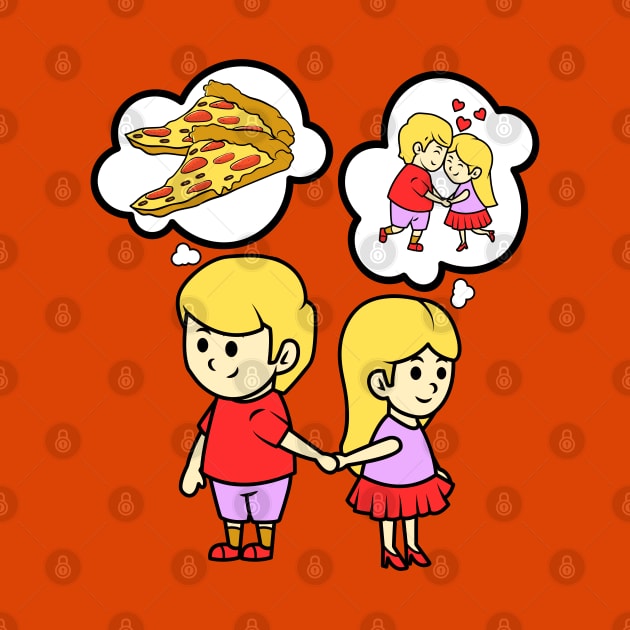 Eating Pizza For Two Relationship Couples Funny Gift Idea - Pizza Lover by alcoshirts