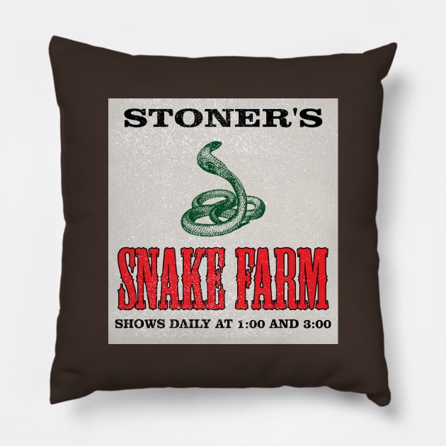 Stoner's Snake Farm (weathered variant) Pillow by GloopTrekker