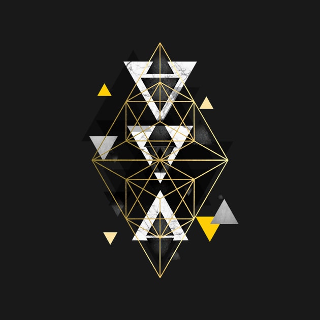 Yellow and Black Geometric by UrbanEpiphany