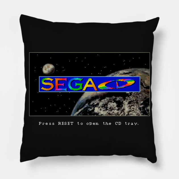 SEGA CD Boot Screen Logo III Pillow by MalcolmDesigns