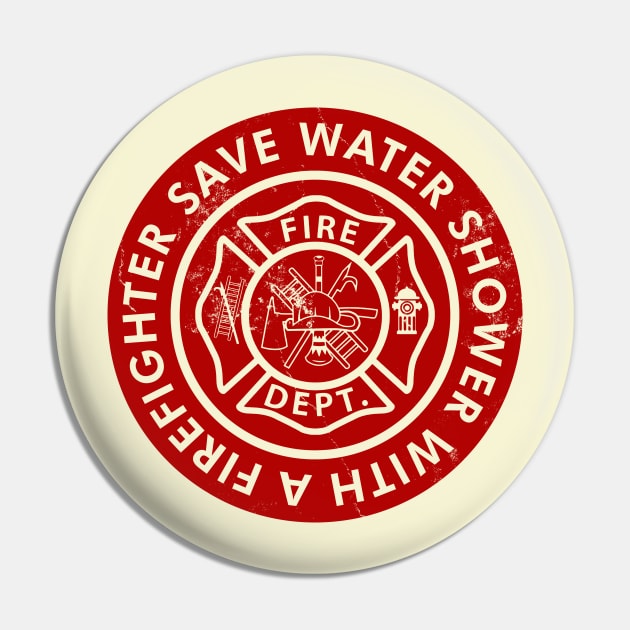 Save Water Shower With a Firefighter Pin by StudioPM71