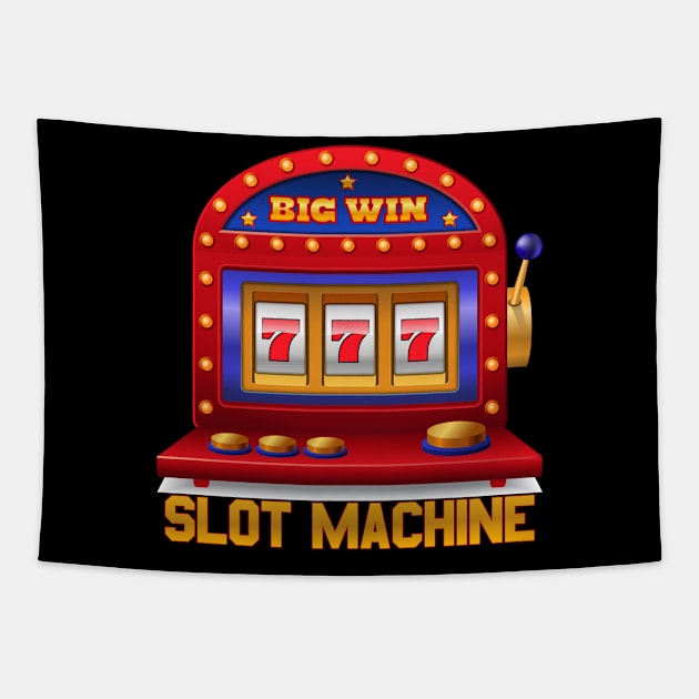 Slot Machine Big Win Tapestry by Purwoceng