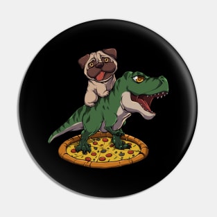 Pugasaurus Rex: Pug's Adventurous Ride Through Time Pin