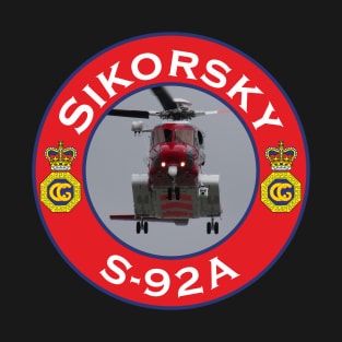 HM Coastguard Sikorsky S-92A Helicopter Head on T-Shirt