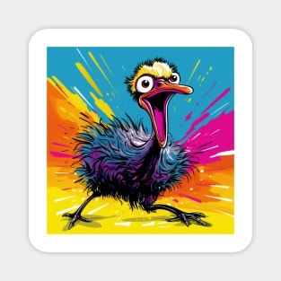 Ostrich Cartoon Pop Art 1 Magnet