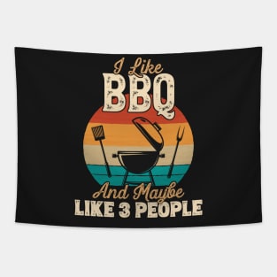 I Like BBQ and Maybe Like 3 People product Tapestry