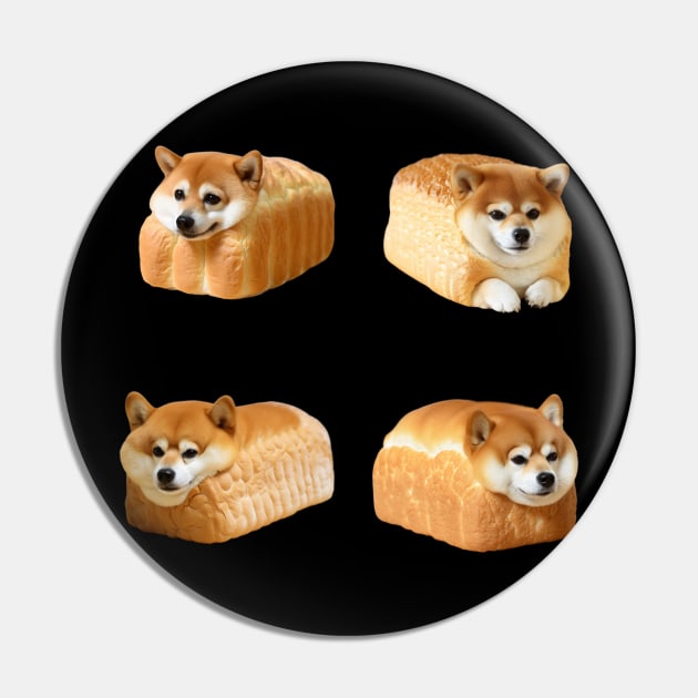 Army of Loaf Bread Shiba Inu Pin by NatashaCuteShop