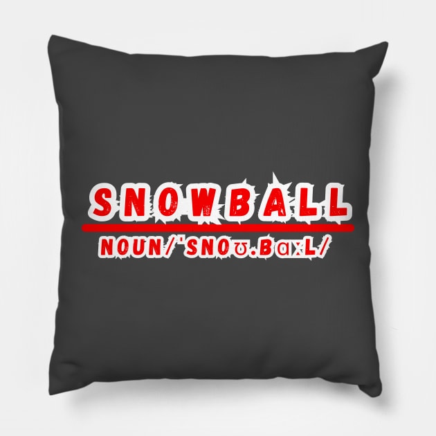 Word Snowball Pillow by Ralen11_