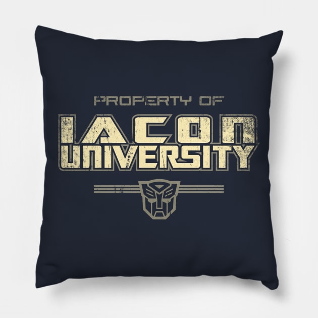 Property of Iacon University Pillow by JWDesigns