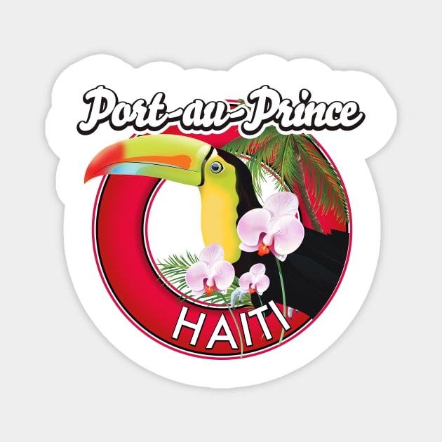 Port-au-Prince haiti logo Magnet by nickemporium1