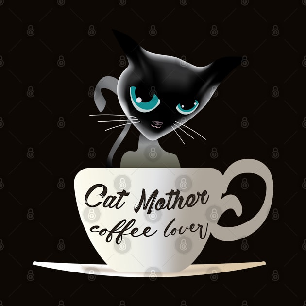 Cat Mother coffee lover (siamese cat) by ArteriaMix