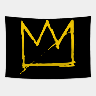 basquiat king crown Tapestry