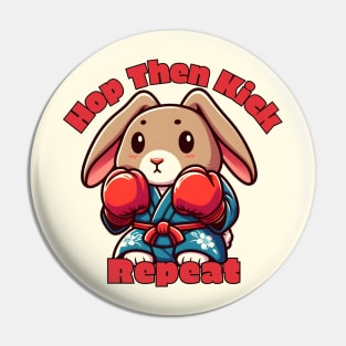 Kickboxing rabbit Pin