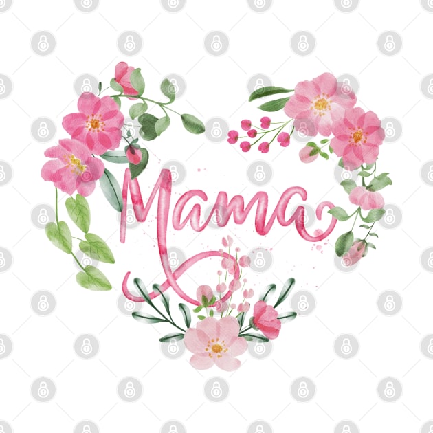Mama floral heart by PrintAmor