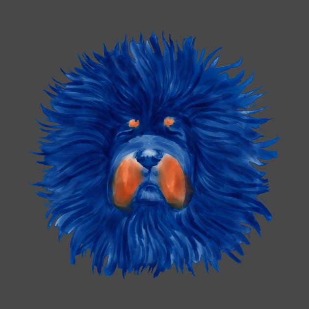 Tibetan Mastiff dog face by ReaBelle