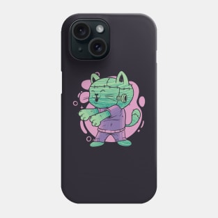 Cute Frankenstein Cat Monster // Adorable Halloween Monster Phone Case