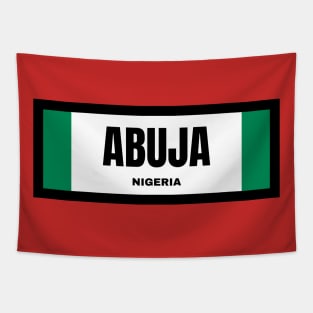 Abuja City in Nigerian Flag Tapestry