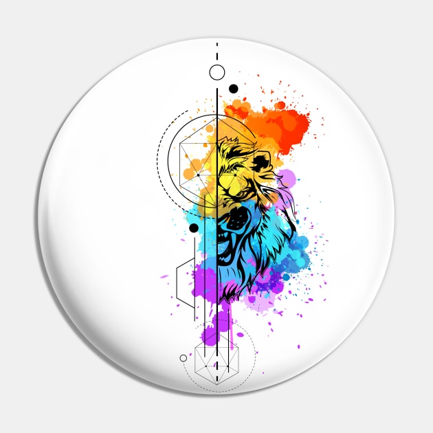 Lion Artwork Logo Pin by G-Art Swiss