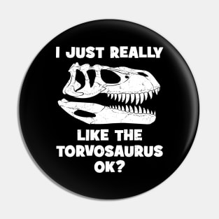 Torvosaurus Fossil Skull Pin