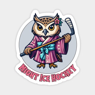 Ice hockey owl Magnet