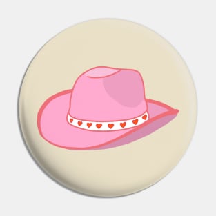 Cowgirl Hat (pink) Pin