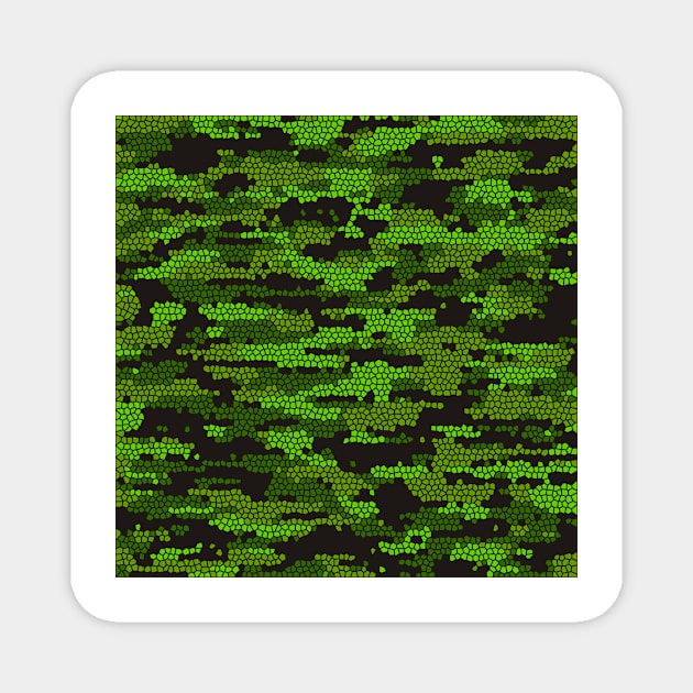 Camo Pattern - Green Magnet by Tshirtstory