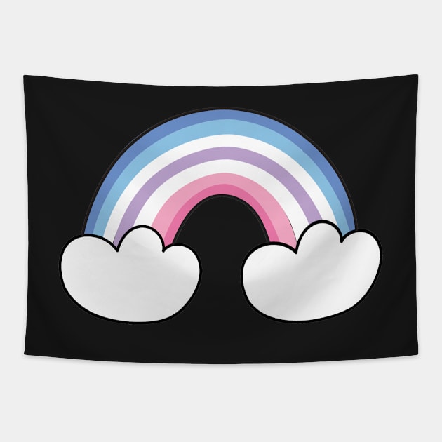 Bigender pride flag Tapestry by snowshade