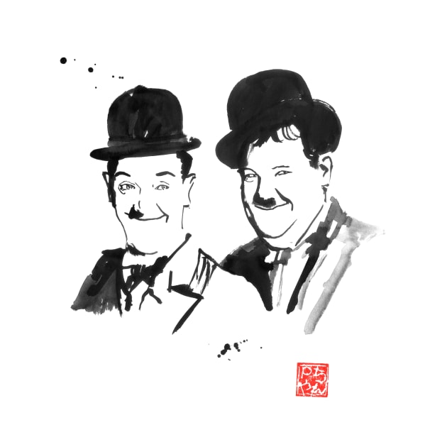 Laurel And Hardy by pechane