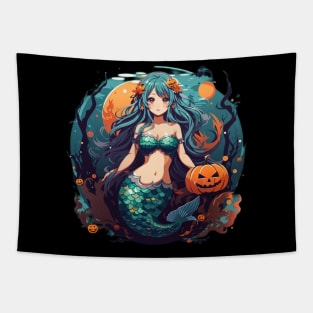 Pretty Little Halloween Mermaid Tapestry