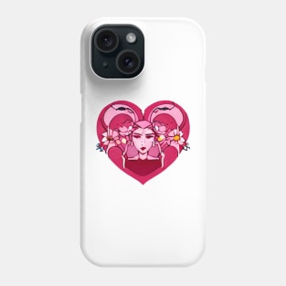 Anime Heart Portrait  (Valentines Special) Phone Case