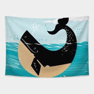 Vintage Whale Tapestry