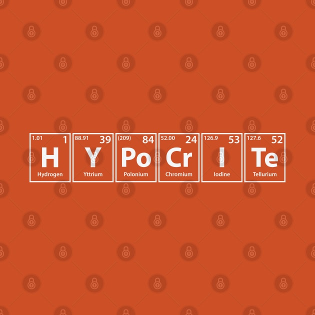 Hypocrite (H-Y-Po-Cr-I-Te) Periodic Elements Spelling by cerebrands